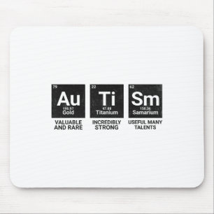 Tapis De Souris Sensibilisation sur l'autisme Tableau Périodique A