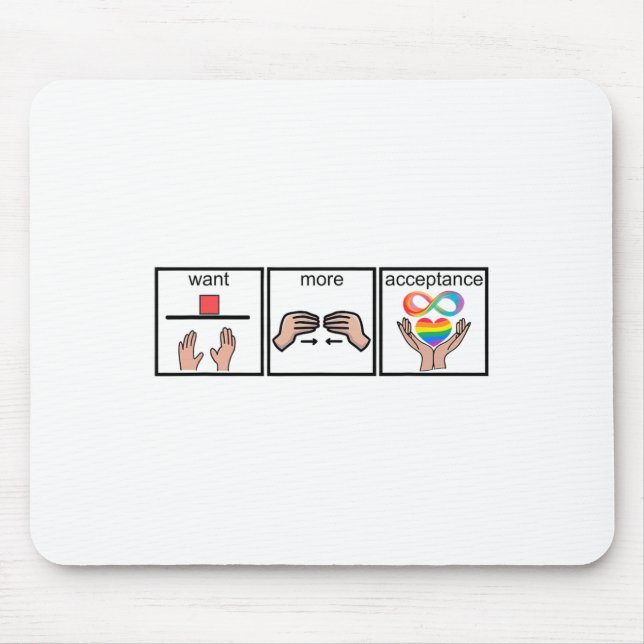 Tapis De Souris Sensibilisation sur l'autisme veut plus d'acceptat (Devant)