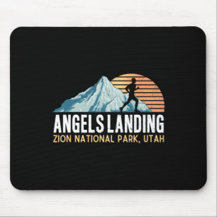Tapis De Souris Sentier de randonnée Angels Landing Vintage Zion N