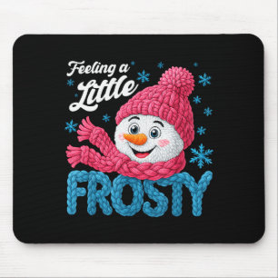 Tapis De Souris Sentiment Petit-frosty Mignon Rétro Bonhomme de Ne