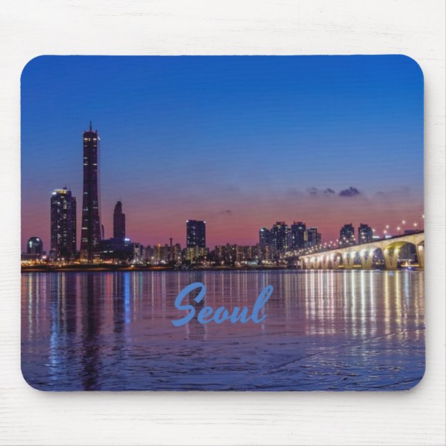 Tapis De Souris Seoul, capitale de la Corée du Sud Skyline (Devant)