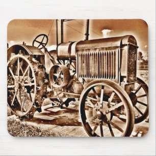 Tapis De Souris Sépia antique de classique d'équipement de ferme