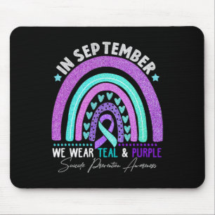 Tapis De Souris Septembre Nous Portons Turquoise Et Violet Suicide