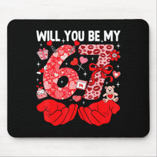 Tapis De Souris Seras-Tu Ma Saint-Valentin Six Sept Mème Drôle 6 7