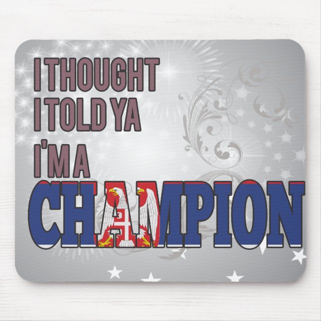 Tapis De Souris Serbe et un champion (Devant)