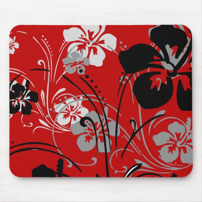 Tapis De Souris Sérénade tropicale (Rouge) Mousepad (Devant)