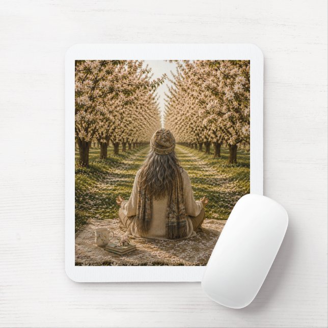 Tapis De Souris Serene Orchard Sticky Notes | Romantic Botanical  (Avec souris)