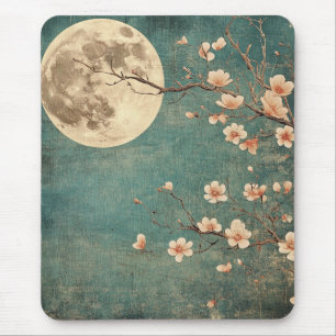 Tapis De Souris Sérénité de la fleur de cerisier sur la Lune
