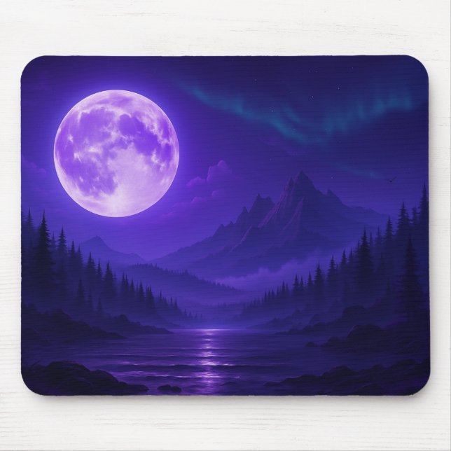 Tapis de souris Sérénité de la Lune Violette – Mon (Devant)