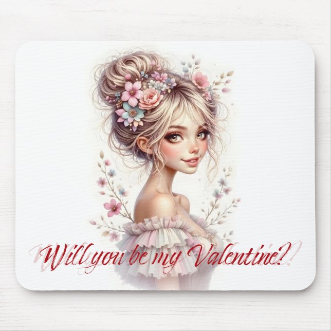 Tapis De Souris Serez-vous mon Valentin – Impression d'art romanti (Devant)