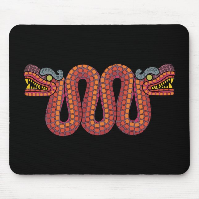 Tapis De Souris serpent à deux têtes aztèque (Devant)