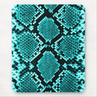 Tapis De Souris Serpent à sonnette à sonnette de diamant Aqua