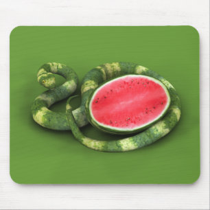 Tapis De Souris Serpent de pastèque vert