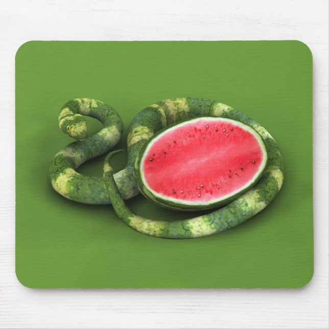 Tapis De Souris Serpent de pastèque vert (Devant)