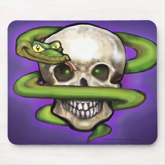 Tapis De Souris Serpent n Crâne (Devant)