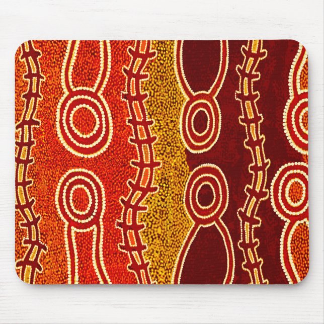 Tapis De Souris Serpents aborigènes . (Devant)