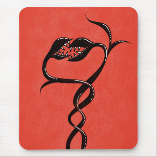 Tapis De Souris Serpents Gothiques Rouge Et Noir
