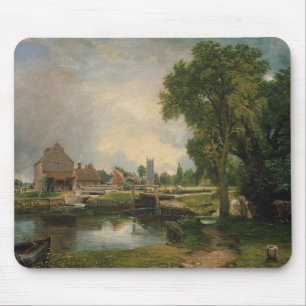 Tapis De Souris Serrure de John Constable Dedham et moulin, 1820