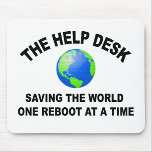 Tapis De Souris Service d'Assistance qui Sauve le Monde une Redéma