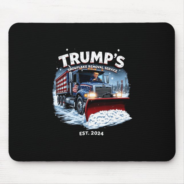 Tapis De Souris Service drôle de retrait de flocon de neige de la  (Devant)