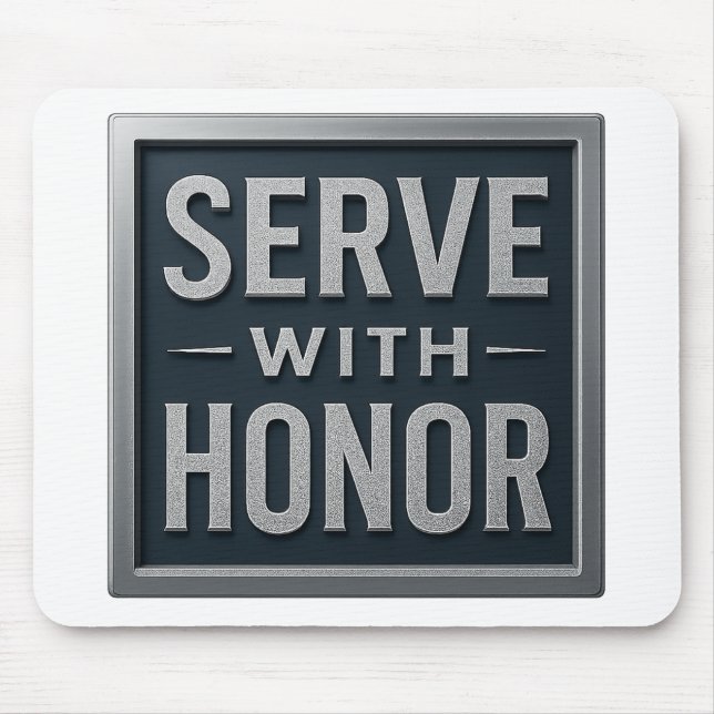 Tapis De Souris Servir Avec Honor™ LDS (Devant)