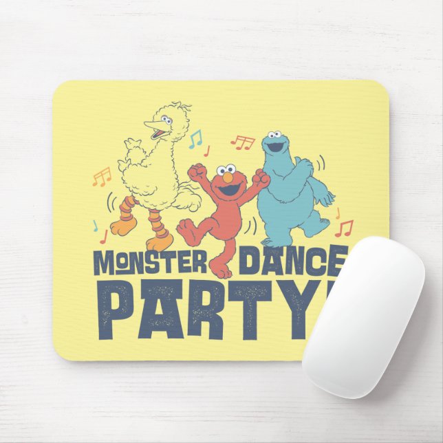 Tapis De Souris Sesame Street | Monster Dance Party (Avec souris)