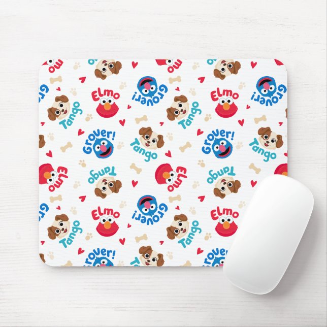 Tapis De Souris Sesame Street | Tango, Elmo et Grover Pattern (Avec souris)