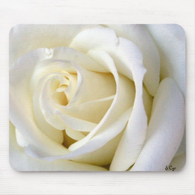 Tapis De Souris S'est levé le blanc (Devant)