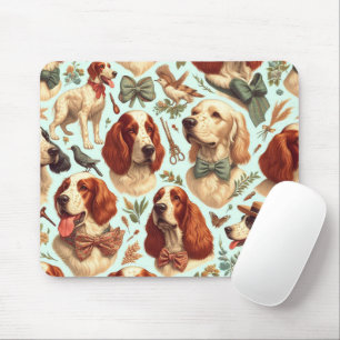 Tapis De Souris Setter anglais vintage sans couture
