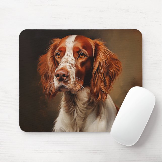 Tapis De Souris Setter rouge et blanc irlandais (Avec souris)