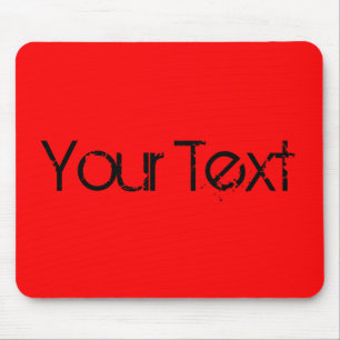 Tapis De Souris SEULEMENT COULEUR / feu rouge + votre texte