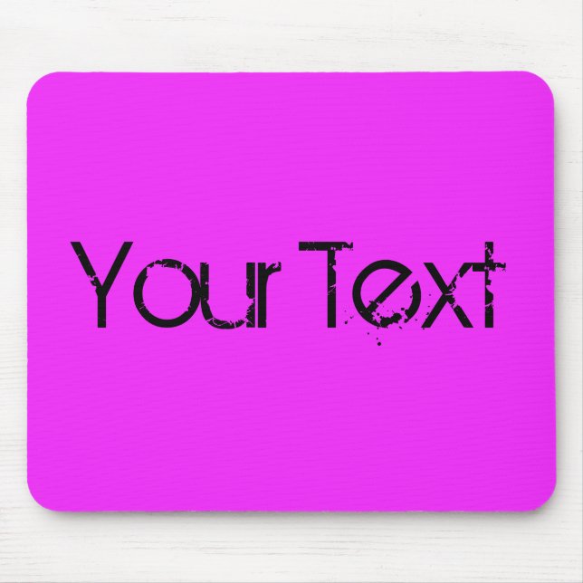 Tapis De Souris SEULEMENT COULEUR / rose + votre texte (Devant)
