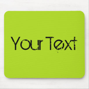 Tapis De Souris SEULEMENT COULEUR/vert clair + votre texte