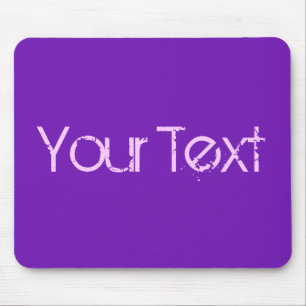 Tapis De Souris SEULEMENT COULEUR / violet + votre texte