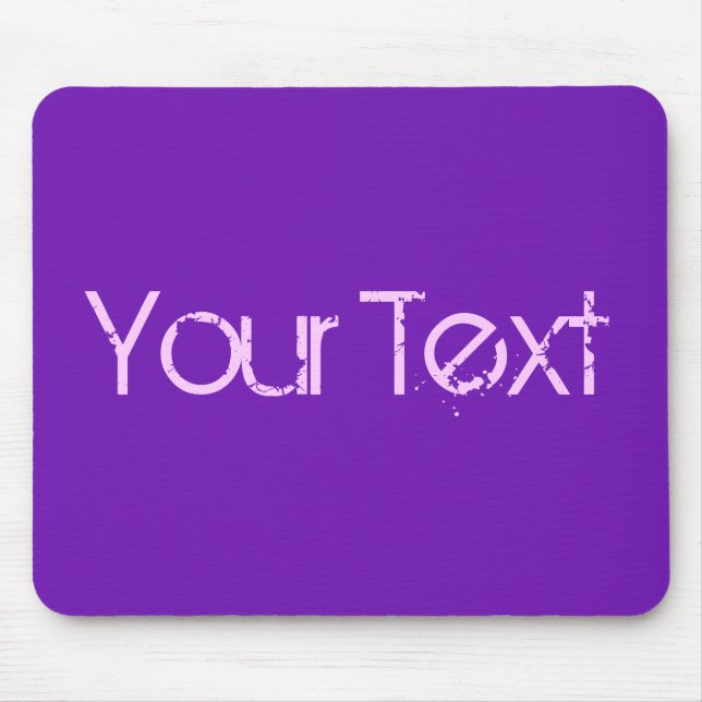 Tapis De Souris SEULEMENT COULEUR / violet + votre texte (Devant)
