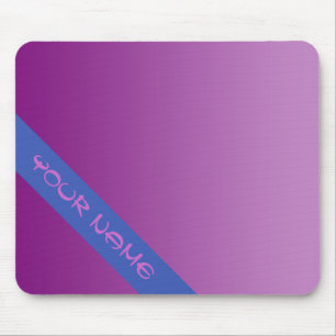 Tapis De Souris SEULEMENT dégradés de COULEUR - prune + votre nom