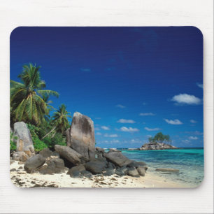 Tapis De Souris Seychelles, île de Mahé, plage d'Anse Royale.