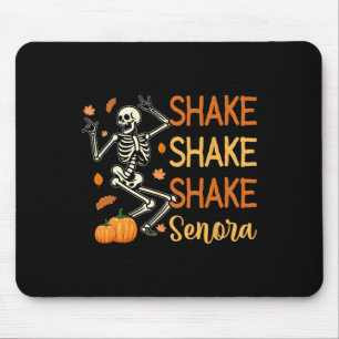Tapis De Souris Shake Shake Senora Funny Skeleton Citrouille Hallo
