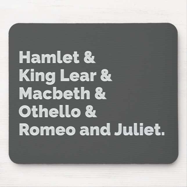 Tapis De Souris Shakespeare (Devant)