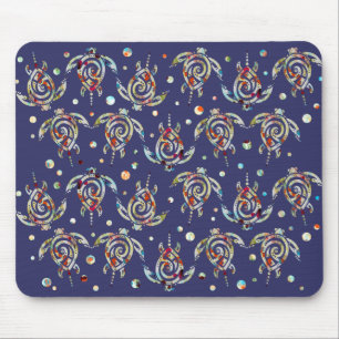 Tapis De Souris Shamanic Motif Tortues de mer + votre couleur de d