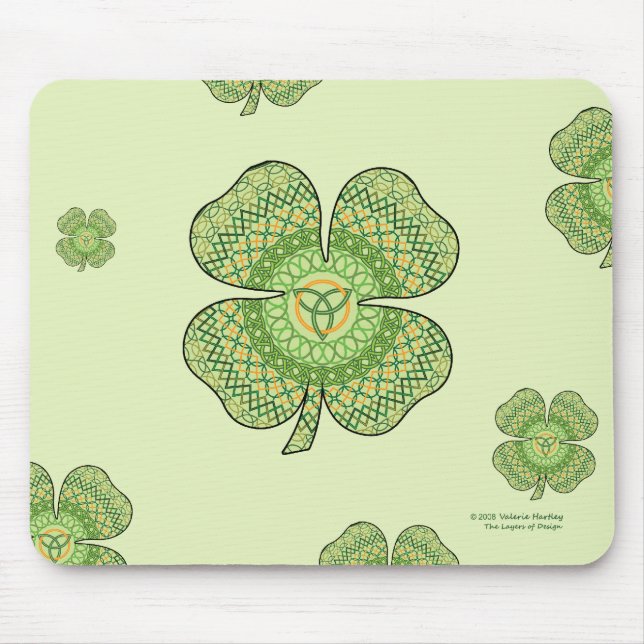 Tapis De Souris Shamrock celte Mousepad (Devant)