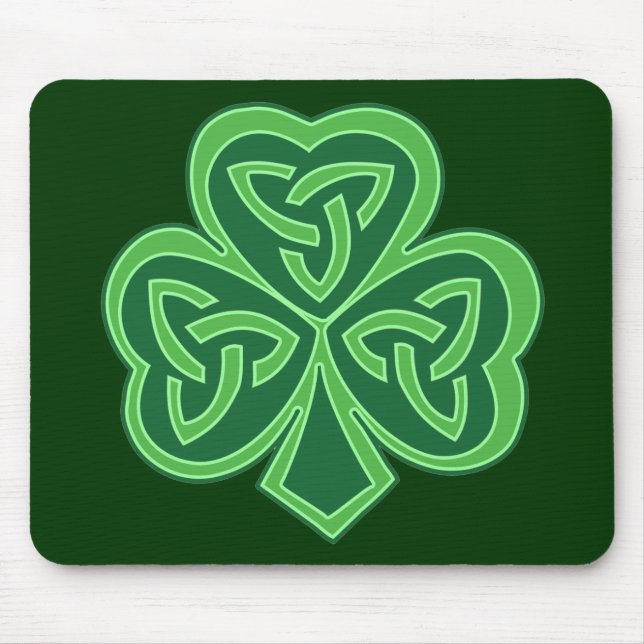 Tapis De Souris Shamrock celtique de noeud (Devant)