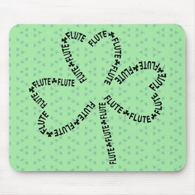 Tapis De Souris Shamrock de texte fluide (Devant)