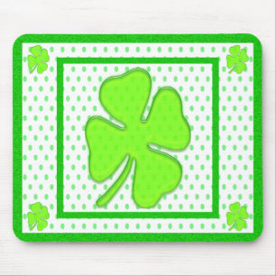Tapis De Souris Shamrock et Pois -