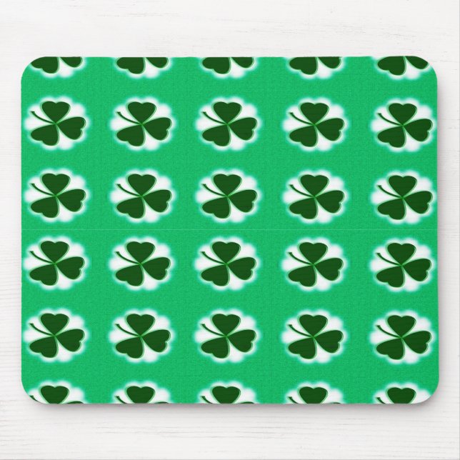 Tapis De Souris Shamrocks chanceux (Devant)