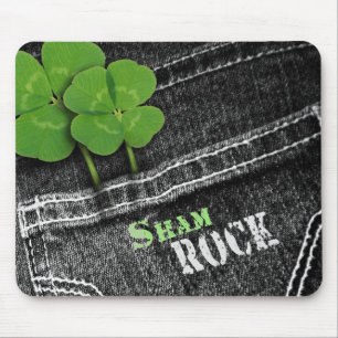 Tapis De Souris Shamrocks en Black Jeans Pocket