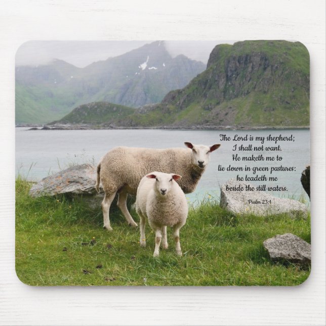 Tapis De Souris Sheep Beside Still Waters (Devant)