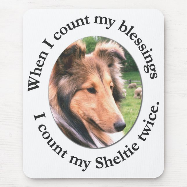 Tapis De Souris Sheltie bénissant #4 Mousepad (Devant)