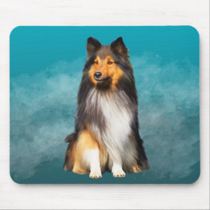 Tapis De Souris Sheltie Shetland Sheepdog Art Portrait