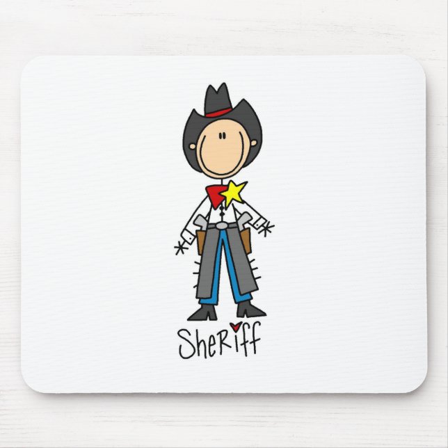 Tapis de souris Shérif Stick Figure (Devant)